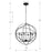 Crystorama Solaris Chandelier, Black