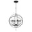 Crystorama Solaris 6 Light Chandelier, Black - 9228-BK