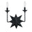 Crystorama Astro 2 Light Wall Mount, Black - 9232-BK