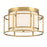 Crystorama Hulton 2 Light Flush Mount, Luxe Gold/White - 9590-LG