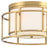 Crystorama Hulton 2 Light Flush Mount, Luxe Gold/White