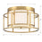 Crystorama Hulton 2 Light Flush Mount, Luxe Gold/White