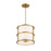 Crystorama Hulton 3 Light Pendant, Luxe Gold/White