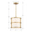 Crystorama Hulton 3 Light Pendant, Luxe Gold/White