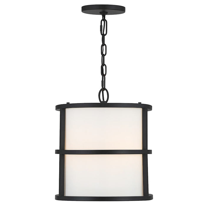 Crystorama Hulton 3 Light Pendant, Matte Black