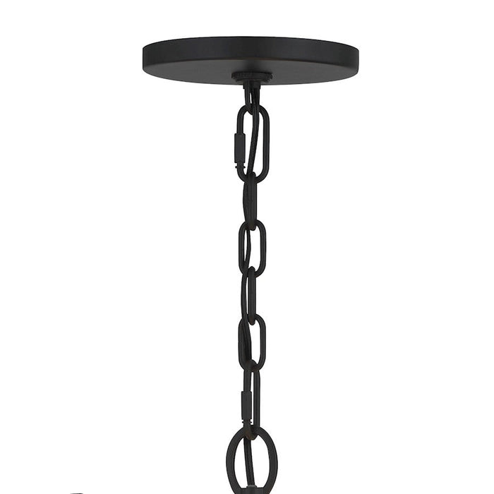 Crystorama Hulton 3 Light Pendant, Matte Black