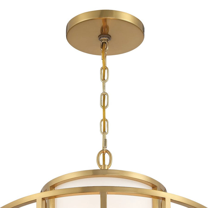 Crystorama Hulton Chandelier, Luxe Gold/White