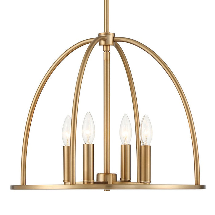 Crystorama Abbott 4 Light Chandelier, Vibrant Gold - ABB-3004-VG