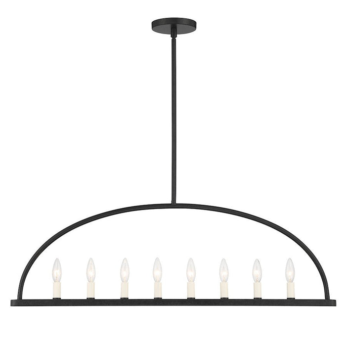 Crystorama Abbott 8 Light Chandelier, Black - ABB-3007-BK