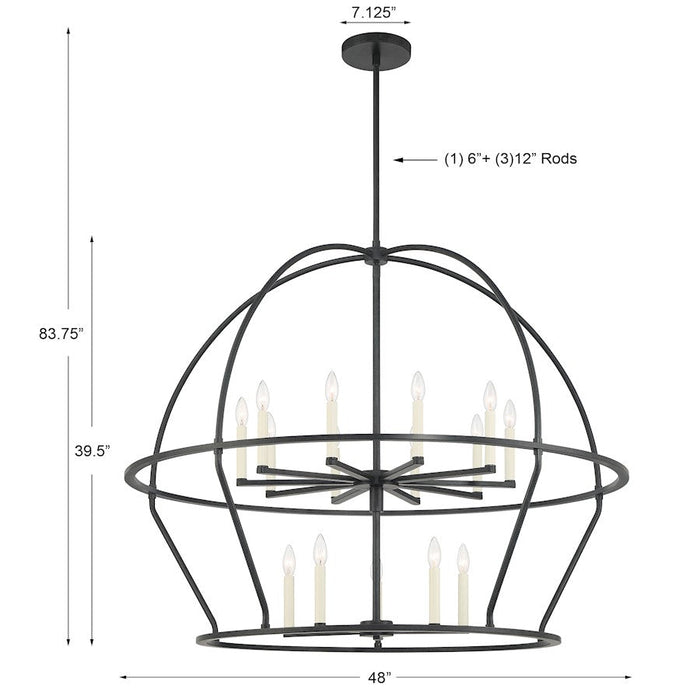 Crystorama Abbott 15 Light Chandelier