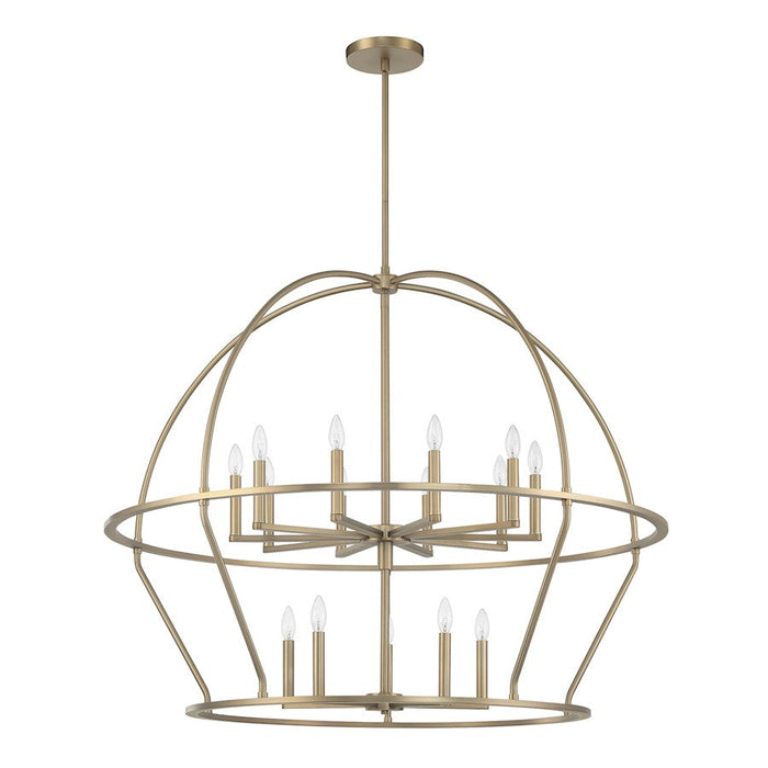 Crystorama Abbott 15 Light Chandelier, Vibrant Gold - ABB-3029-VG