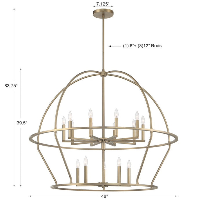 Crystorama Abbott 15 Light Chandelier