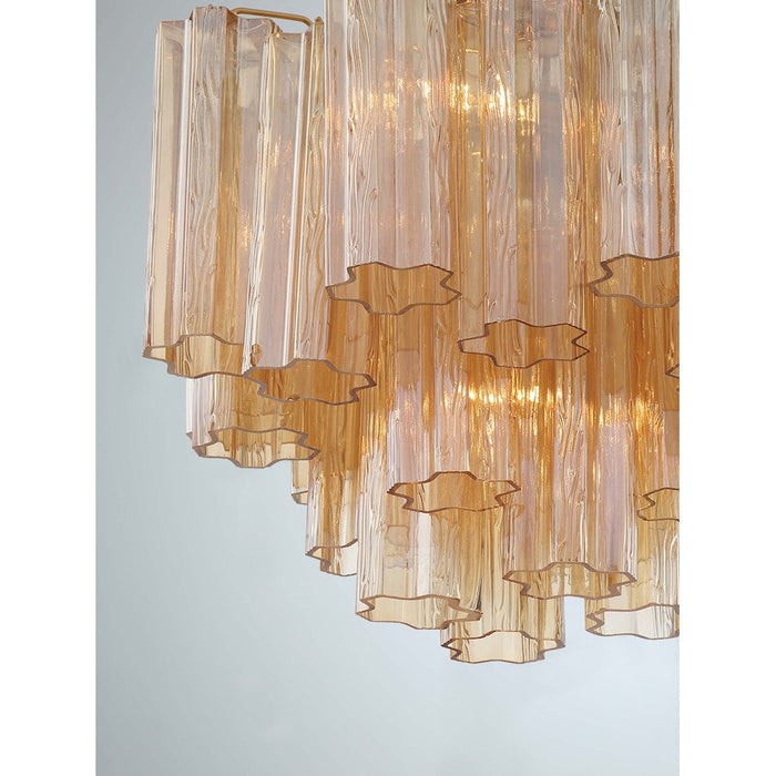 Crystorama Addis Chandelier, Brass