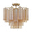 Crystorama Addis 4 Lt Semi Flush, Brass/Tronchi Amber - ADD-300-AG-AM-CEILING