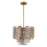 Crystorama Addis 4 Light Chandelier, Brass/Tronchi Glass Autumn - ADD-300-AG-AU