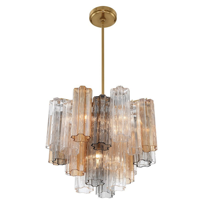 Crystorama Addis Chandelier, Brass