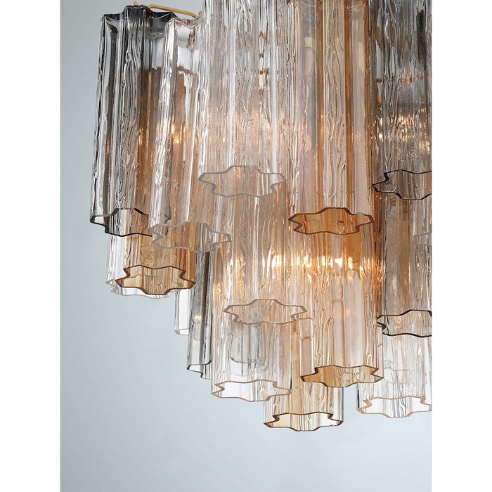 Crystorama Addis Chandelier, Brass