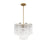 Crystorama Addis 4 Light Chandelier, Brass/Tronchi Glass Clear - ADD-300-AG-CL