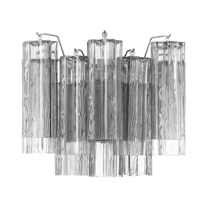 Crystorama Addis 2 Light Wall Mount, Chrome/Tronchi Glass Smoke - ADD-302-CH-SM