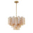 Crystorama Addis 6 Light Chandelier, Brass/Tronchi Glass Amber - ADD-306-AG-AM