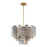 Crystorama Addis 6 Light Chandelier, Brass/Tronchi Glass Autumn - ADD-306-AG-AU