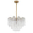 Crystorama Addis 6 Light Chandelier, Brass/Tronchi Glass Clear - ADD-306-AG-CL