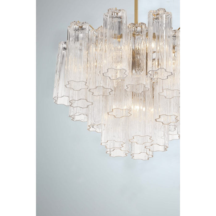 Crystorama Addis Chandelier, Brass