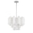 Crystorama Addis 6 Light Chandelier, Chrome/Tronchi Glass White - ADD-306-CH-WH