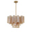 Crystorama Addis 9 Light Chandelier, Brass/Tronchi Glass Amber - ADD-308-AG-AM