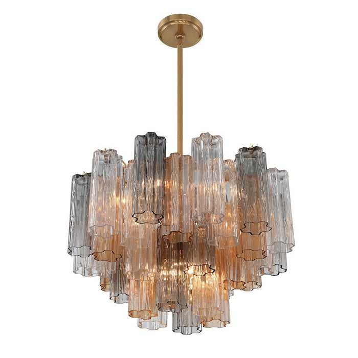 Crystorama Addis Chandelier, Brass