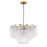 Crystorama Addis 9 Light Chandelier, Brass/Tronchi Glass Clear - ADD-308-AG-CL