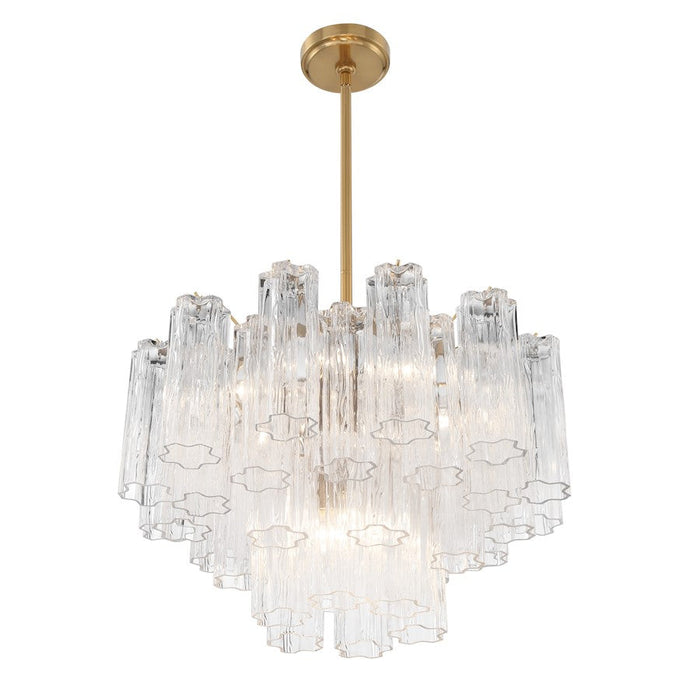 Crystorama Addis Chandelier, Brass