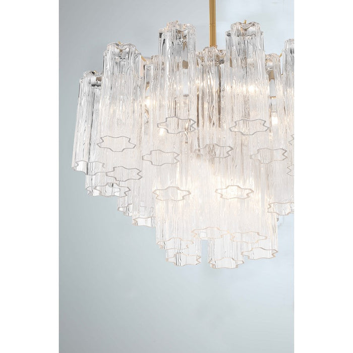 Crystorama Addis Chandelier, Brass