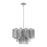 Crystorama Addis 9 Light Chandelier, Chrome/Tronchi Glass Smoke - ADD-308-CH-SM