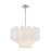 Crystorama Addis 9 Light Chandelier, Chrome/Tronchi Glass White - ADD-308-CH-WH