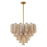 Crystorama Addis 12 Light Chandelier, Brass/Tronchi Glass Amber - ADD-312-AG-AM