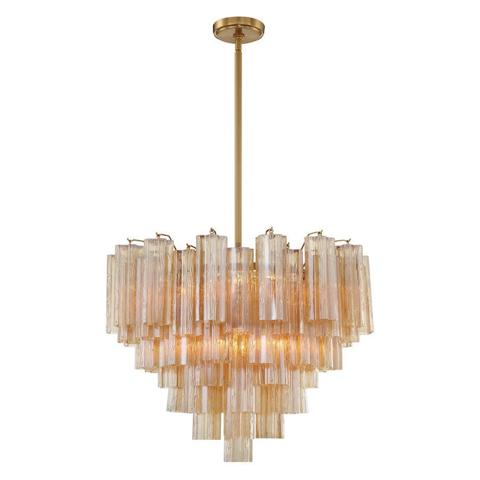 Crystorama Addis Chandelier, Brass