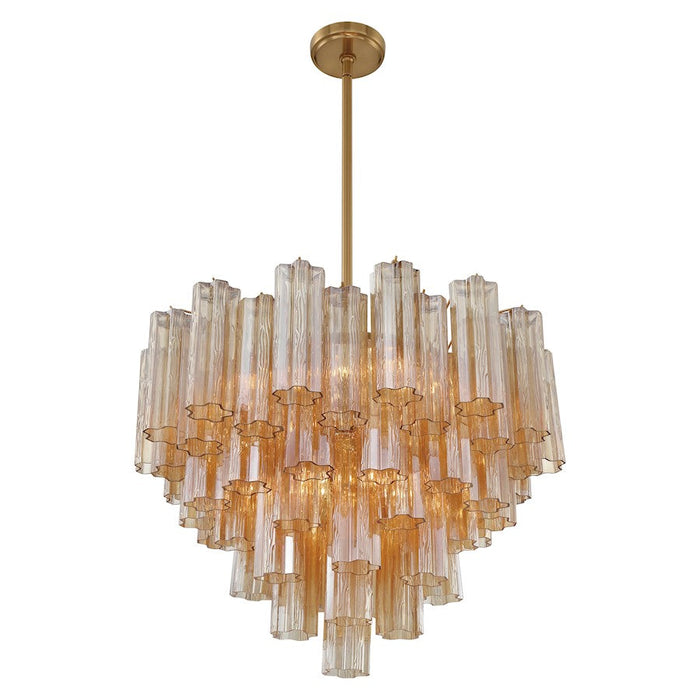 Crystorama Addis Chandelier, Brass