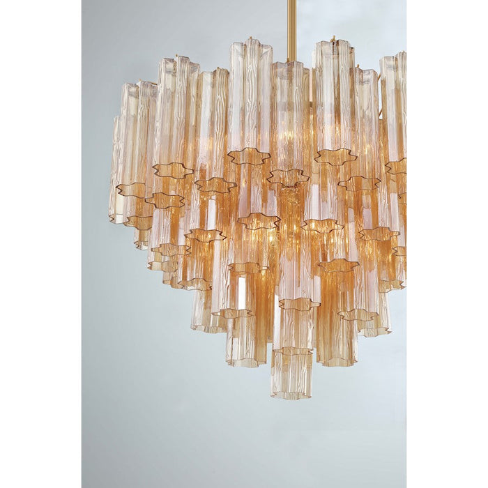 Crystorama Addis Chandelier, Brass