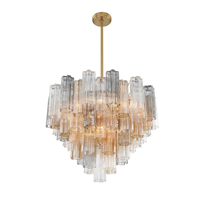 Crystorama Addis Chandelier, Brass