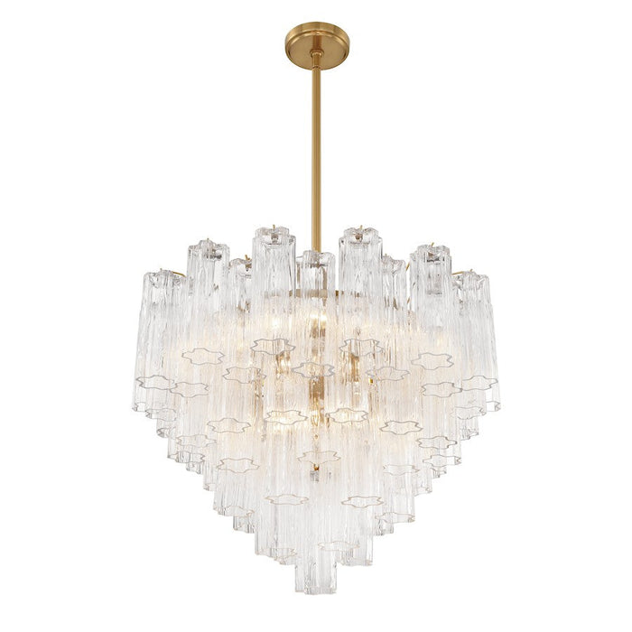 Crystorama Addis Chandelier, Brass