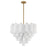 Crystorama Addis 12 Light Chandelier, Brass/Tronchi Glass White - ADD-312-AG-WH