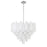 Crystorama Addis 12 Light Chandelier, Chrome/Tronchi Glass White - ADD-312-CH-WH