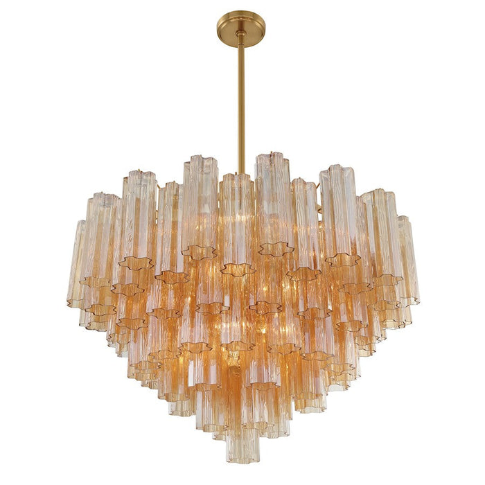 Crystorama Addis Chandelier, Brass