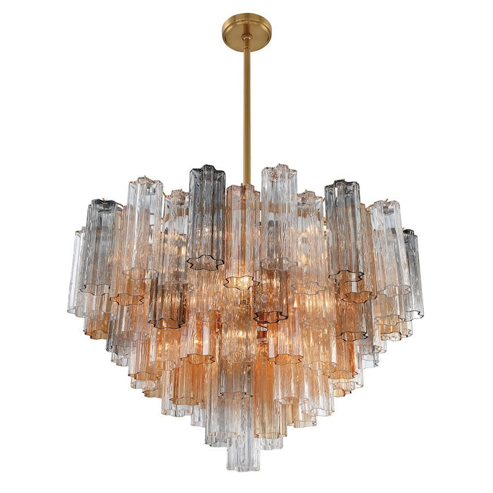 Crystorama Addis Chandelier, Brass