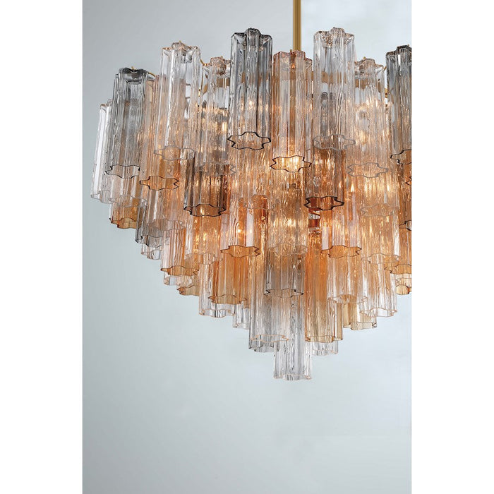 Crystorama Addis Chandelier, Brass