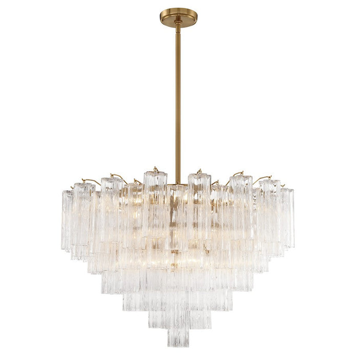 Crystorama Addis Chandelier, Brass