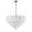 Crystorama Addis 16 Light Chandelier, Brass/Tronchi Glass White - ADD-316-AG-WH