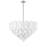 Crystorama Addis 16 Light Chandelier, Chrome/Tronchi Glass White - ADD-316-CH-WH