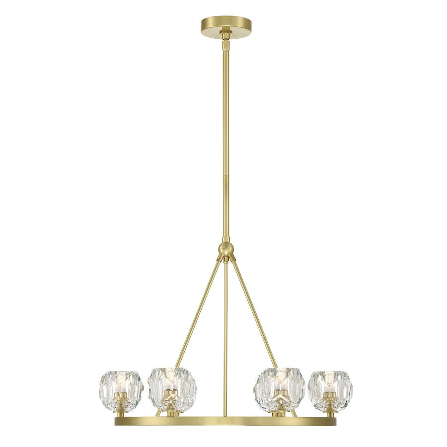 Crystorama Aragon 6 Light Chandelier, Soft Brass/Clear - ARA-10264-SB